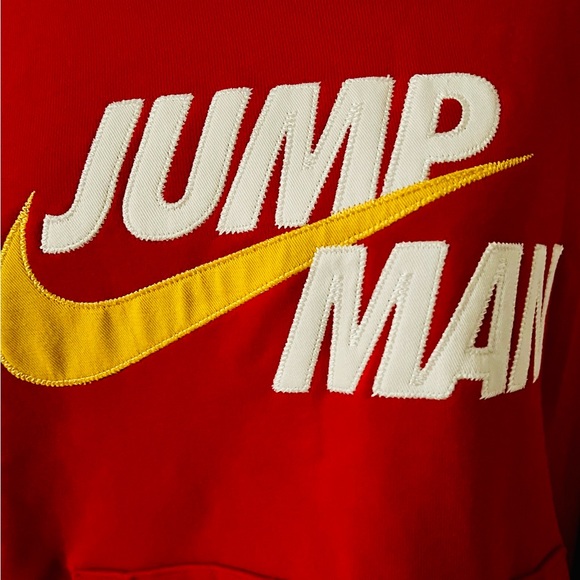Nike Air Jordan Red Jump Man Sweatshirt NEW Women’s Large - Picture 2 of 11